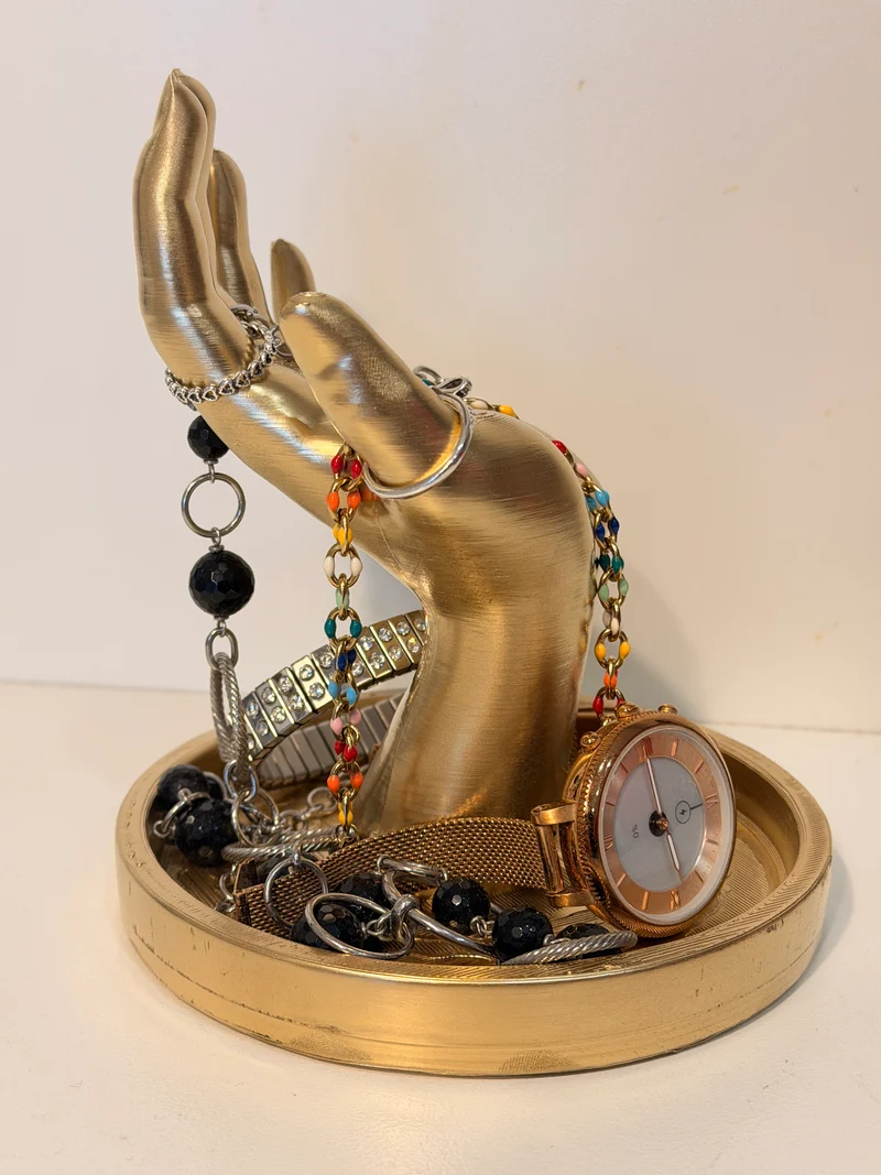 Porta Gioielli Elegante a Mano con Svuotatasche
