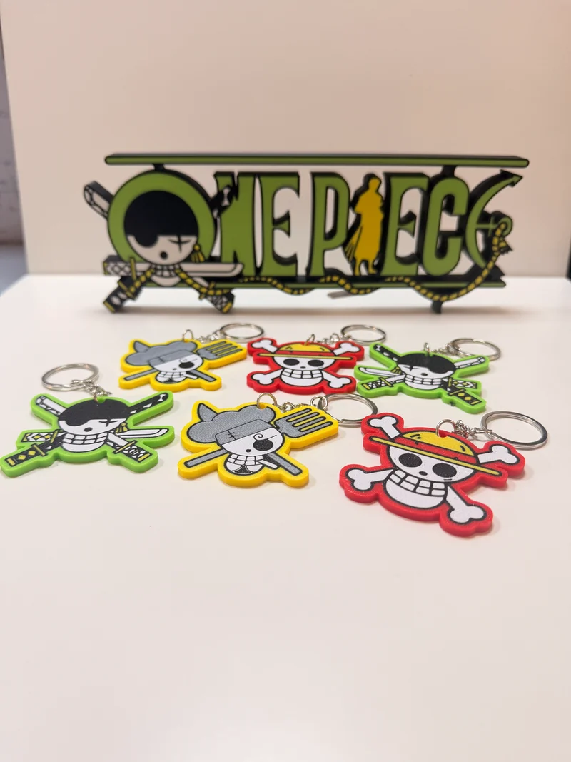 Portachiavi One Piece – Stampa 3D Multicolore di Alta Qualità
